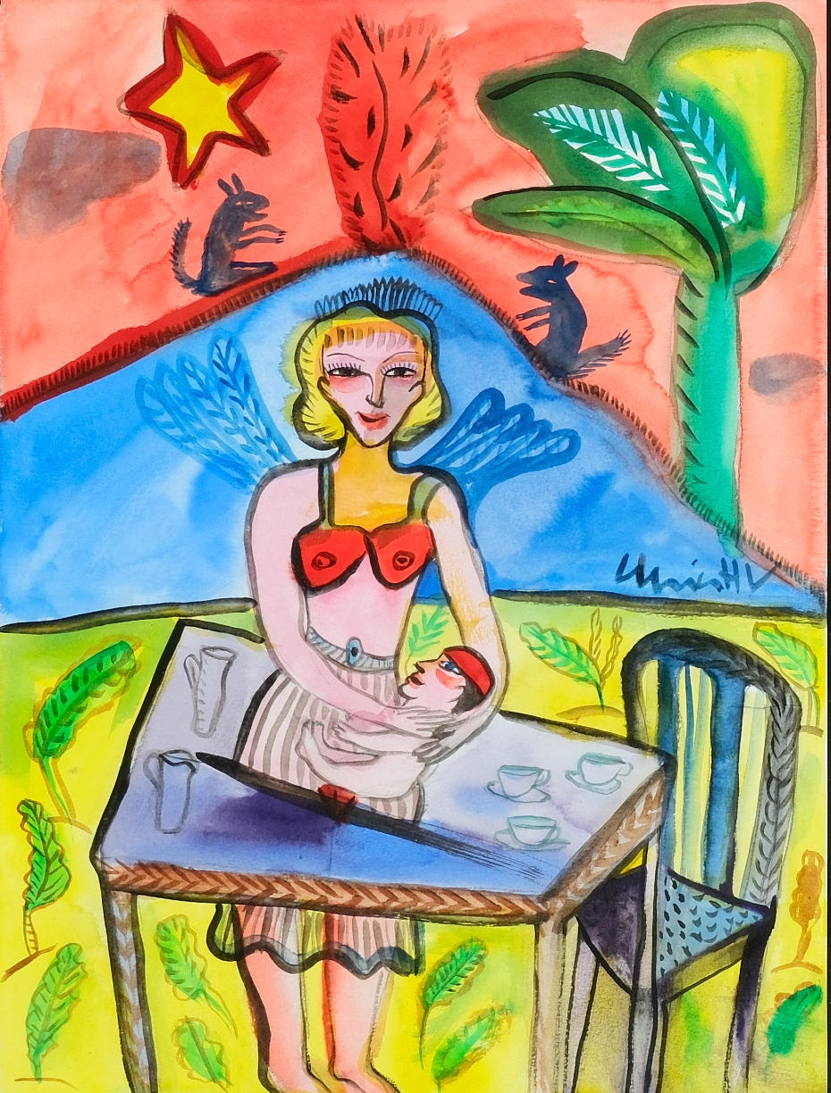 ULRICA HYDMAN-VALLIEN. Akvarell på papper, signerad, 1900/2000-tal.