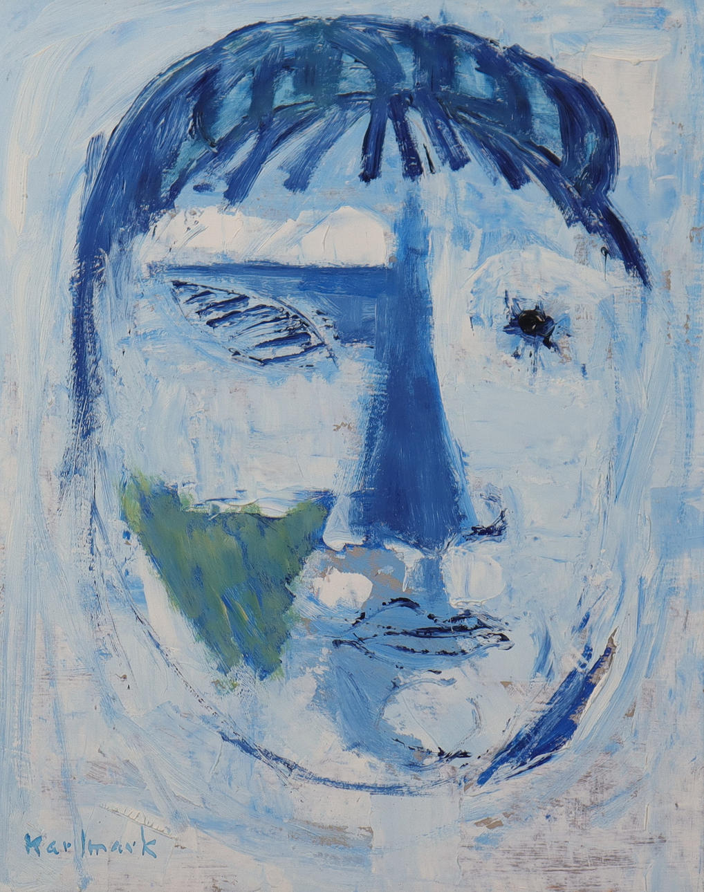 GERHARD KARLMARK. oil on panel, portrait.