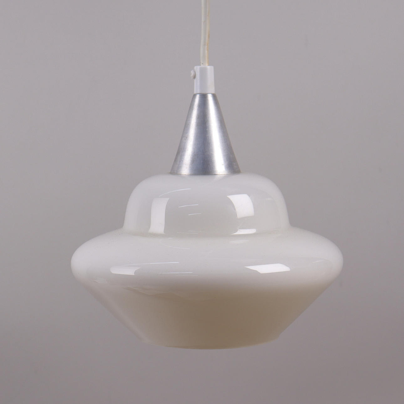 CEILING LAMP, opal glass, 1960s.