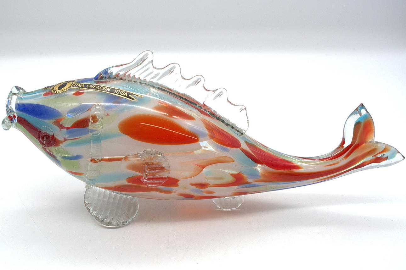 MURANO GLASS SCULPTURE FIGURATIVE FISH.