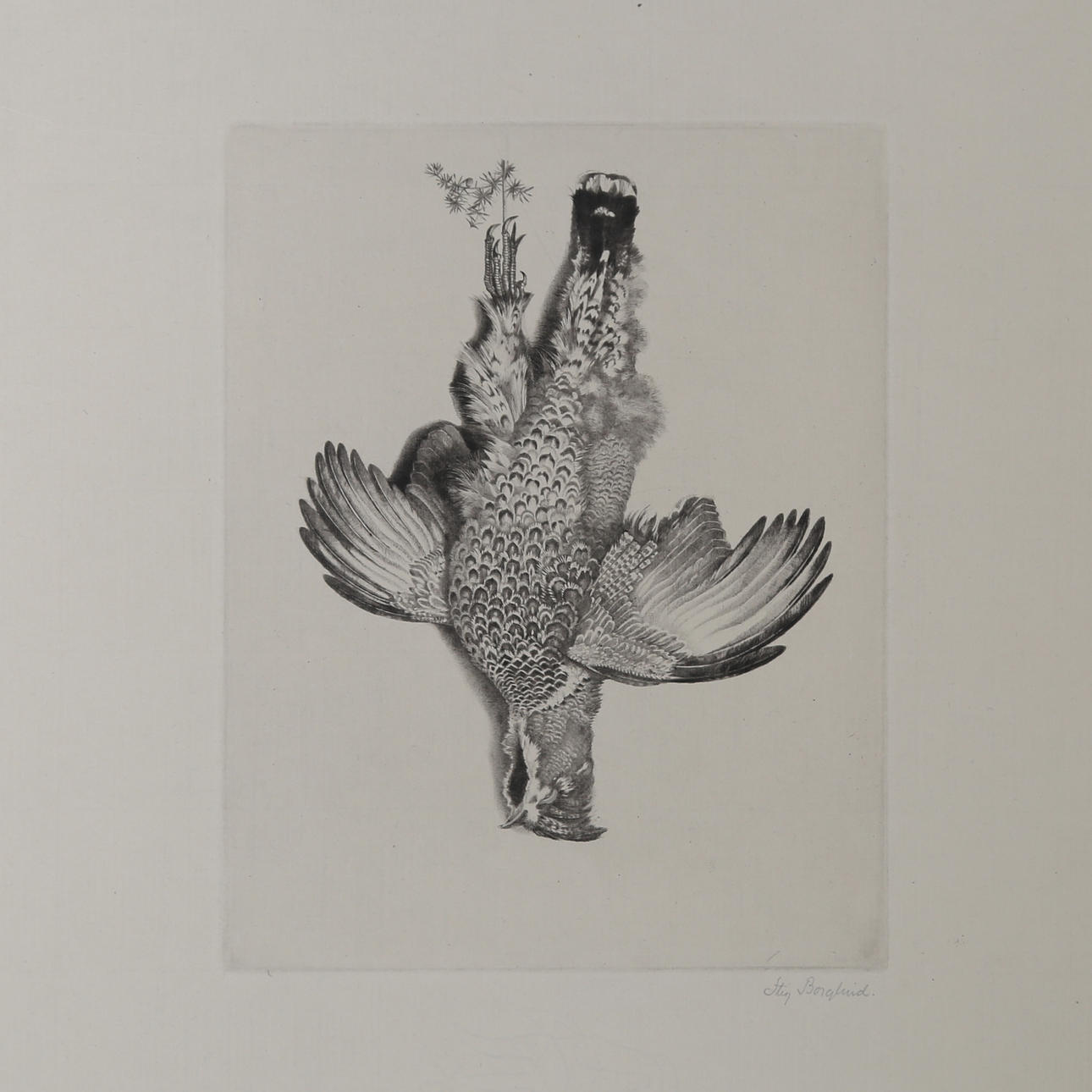 STIG BORGLIND. Etsning, signerad.