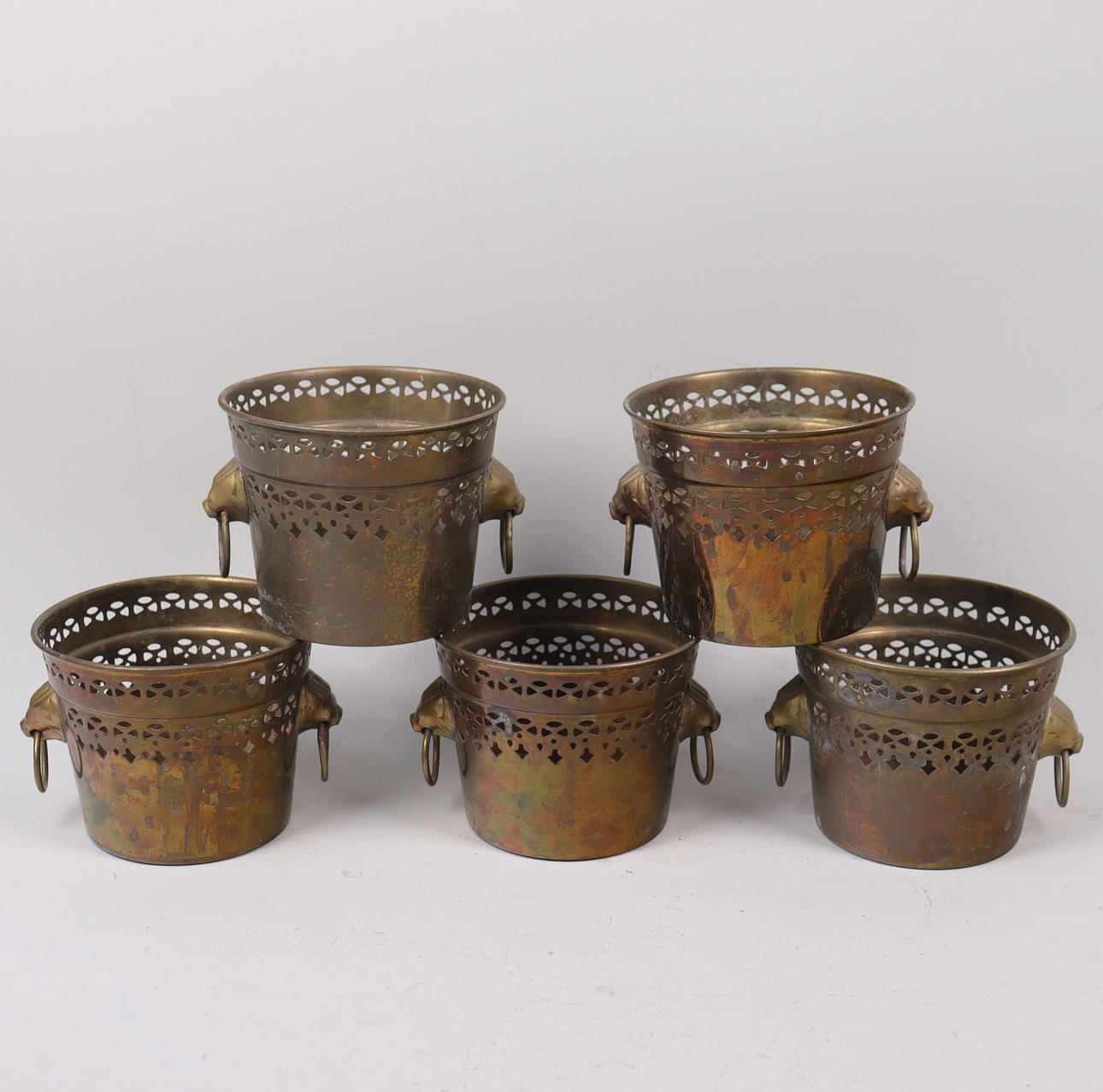 JARDINIÈRE, brass, 5 pcs.