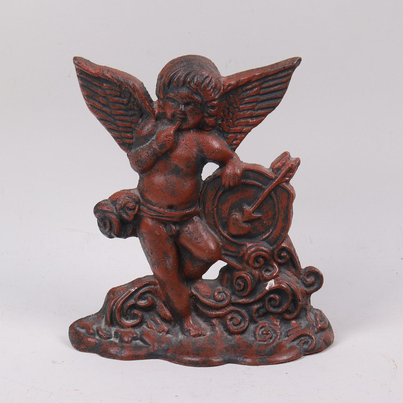 DOORSTOP, painted cast iron, 20th century.
