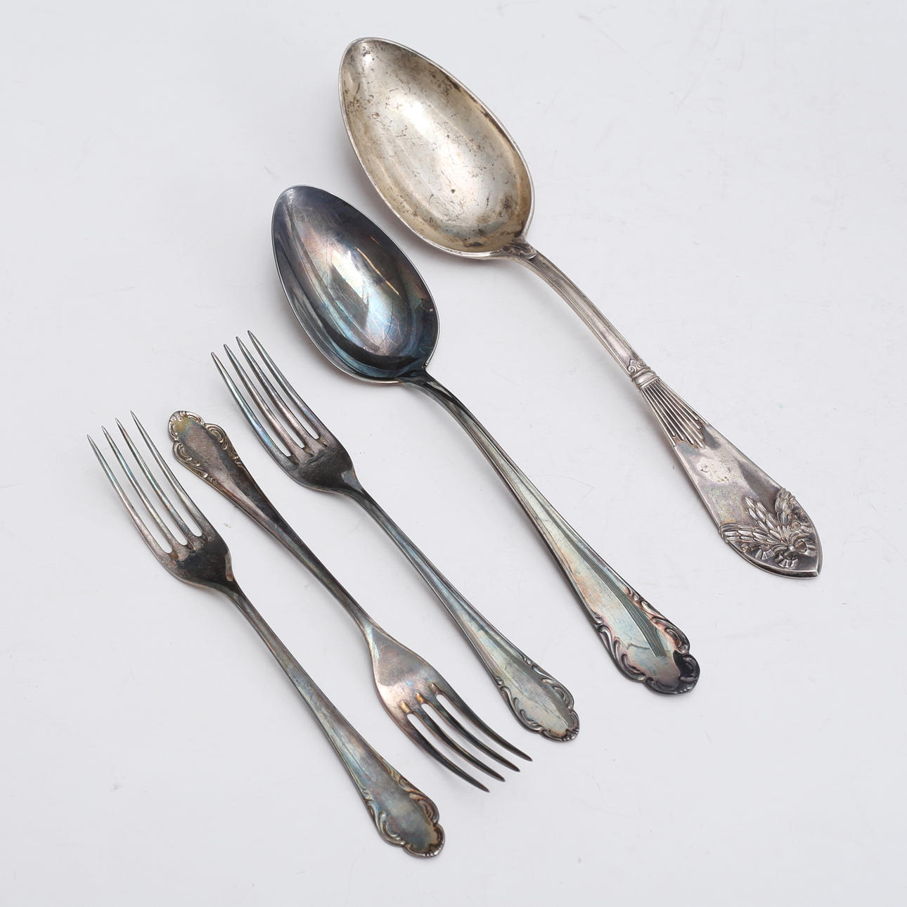 CUTLERY, silver, 168 grams.