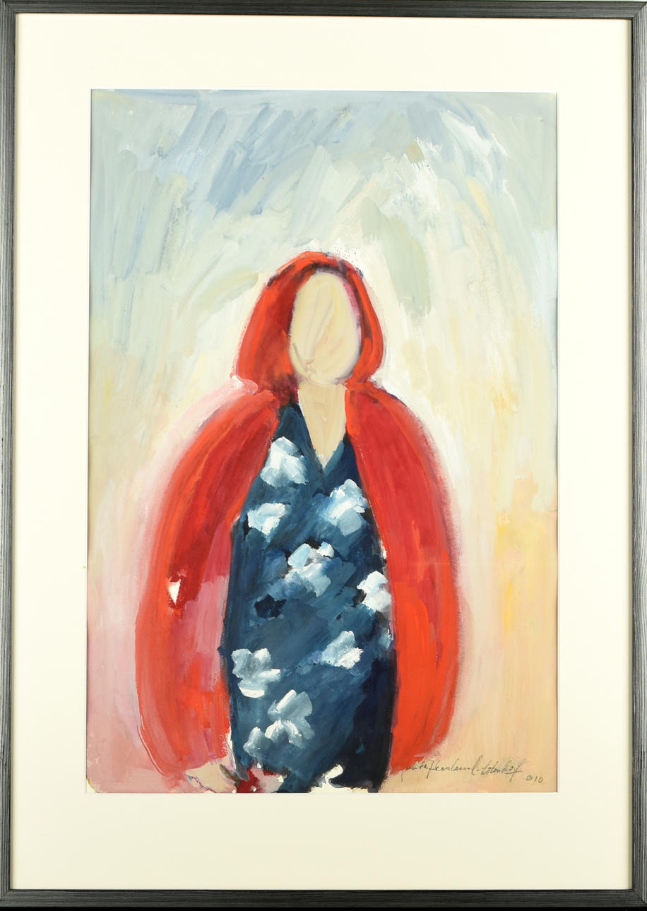 OIDENTIFIERAD KONSTNÄR. Gouache on paper, signed.
