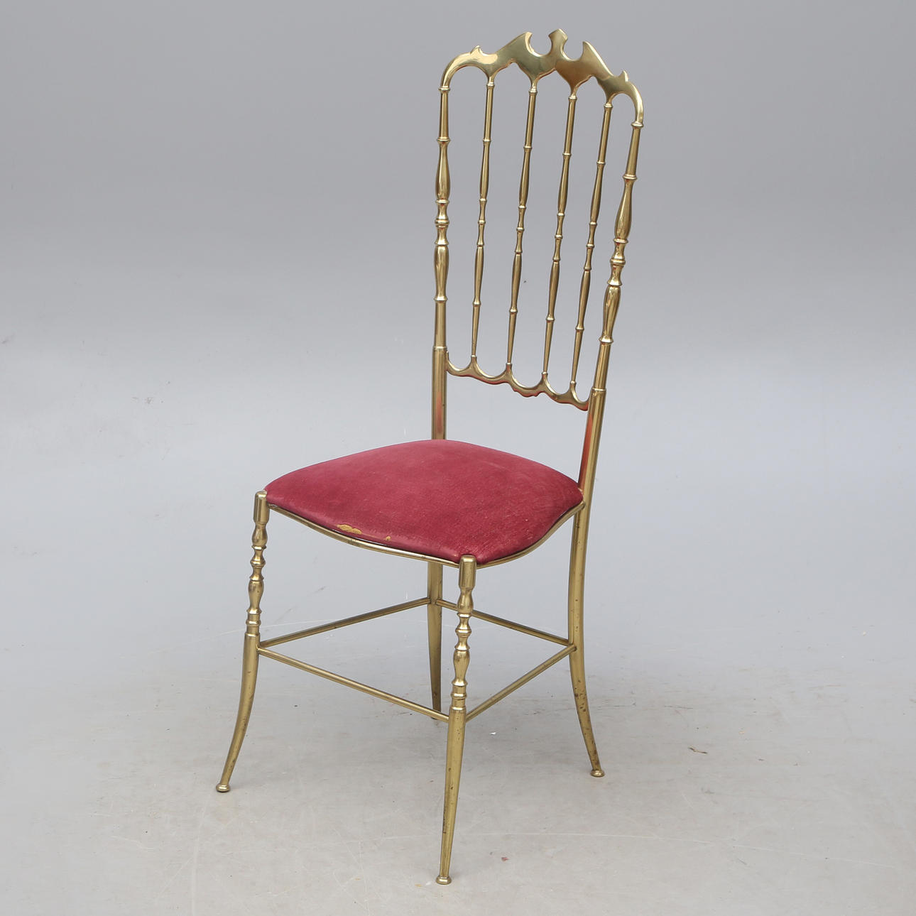 CHAIR, metal, likely brass.