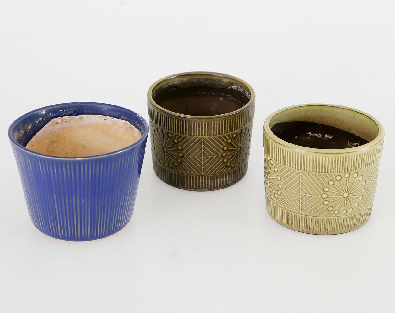 YTTERFODER, 3 st, keramik, Upsala Ekeby, 1900-tal.