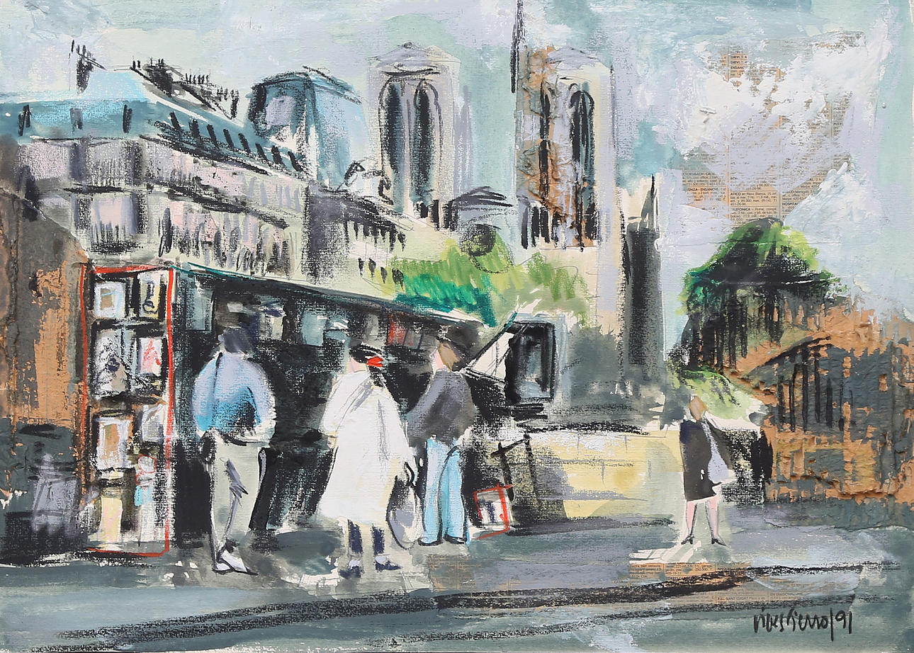 ANTONI VIVES FIERRO. Vy över Paris.