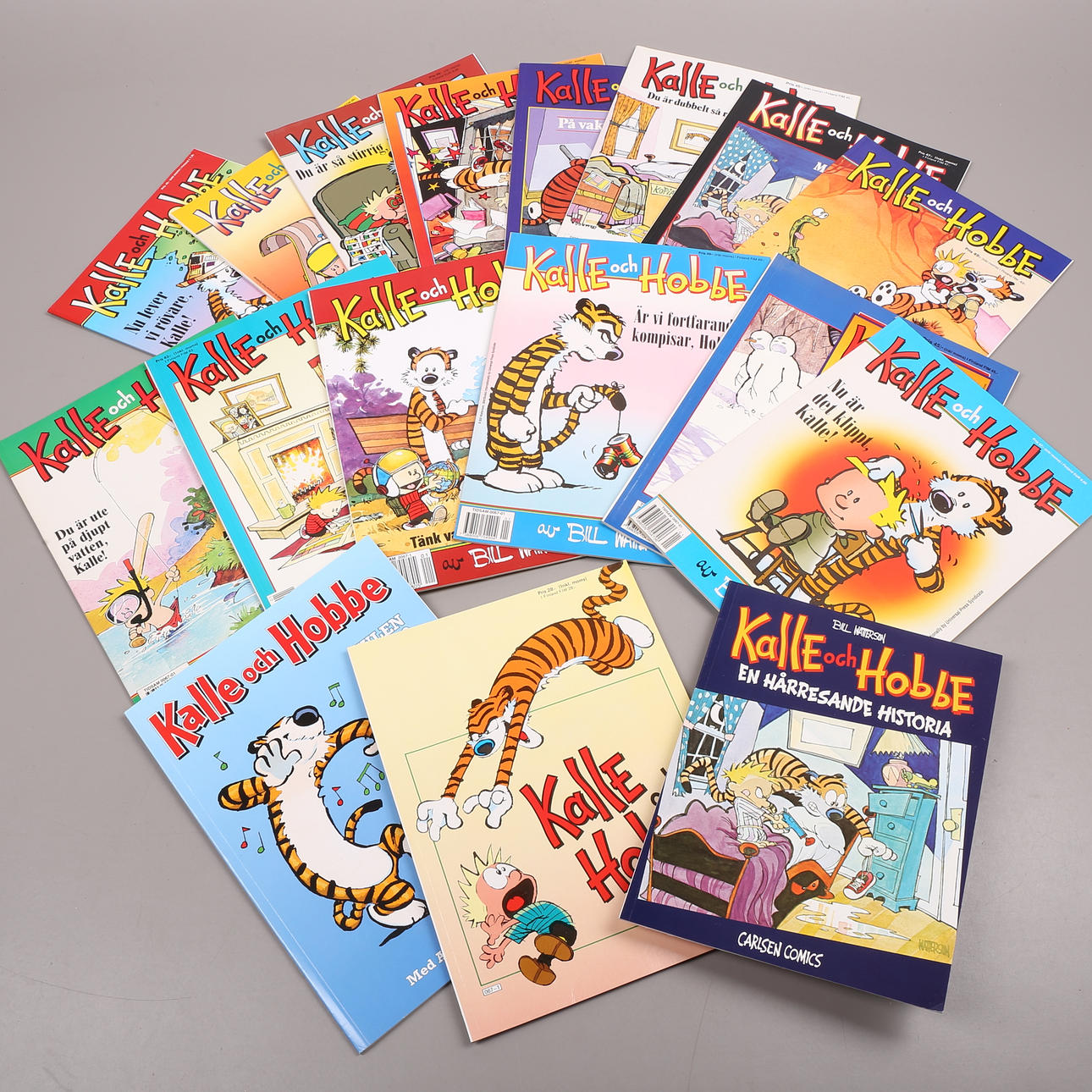 CALVIN AND HOBBES, 17 comic albums.