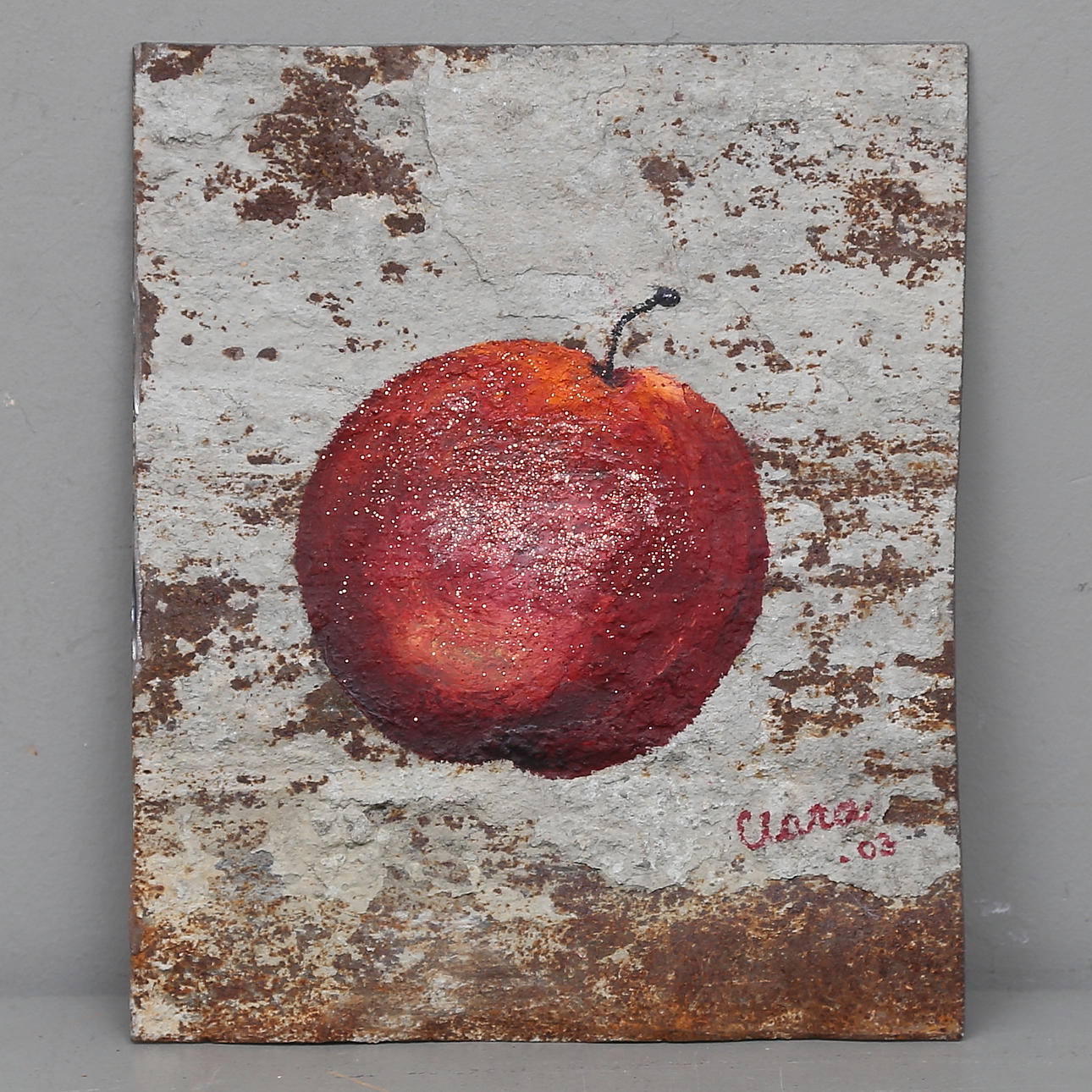 CLARA WIDÉNIUS. Olja på betong, signerad och daterad -03.