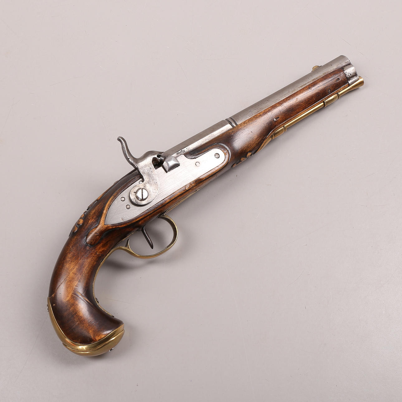 PERCUSSION PISTOL, 19th century.