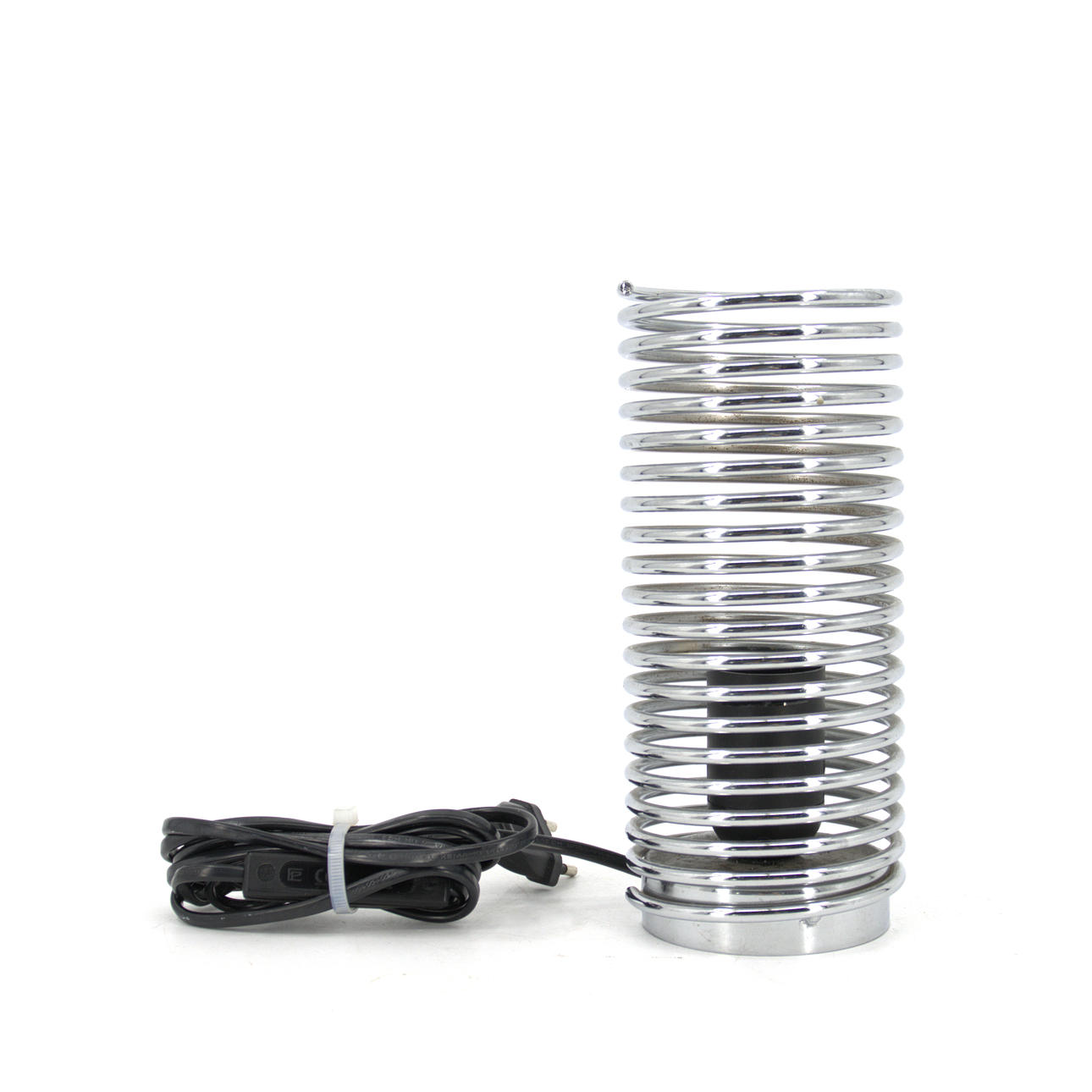 TABLE LAMP, spiral-shaped metal, Massive.
