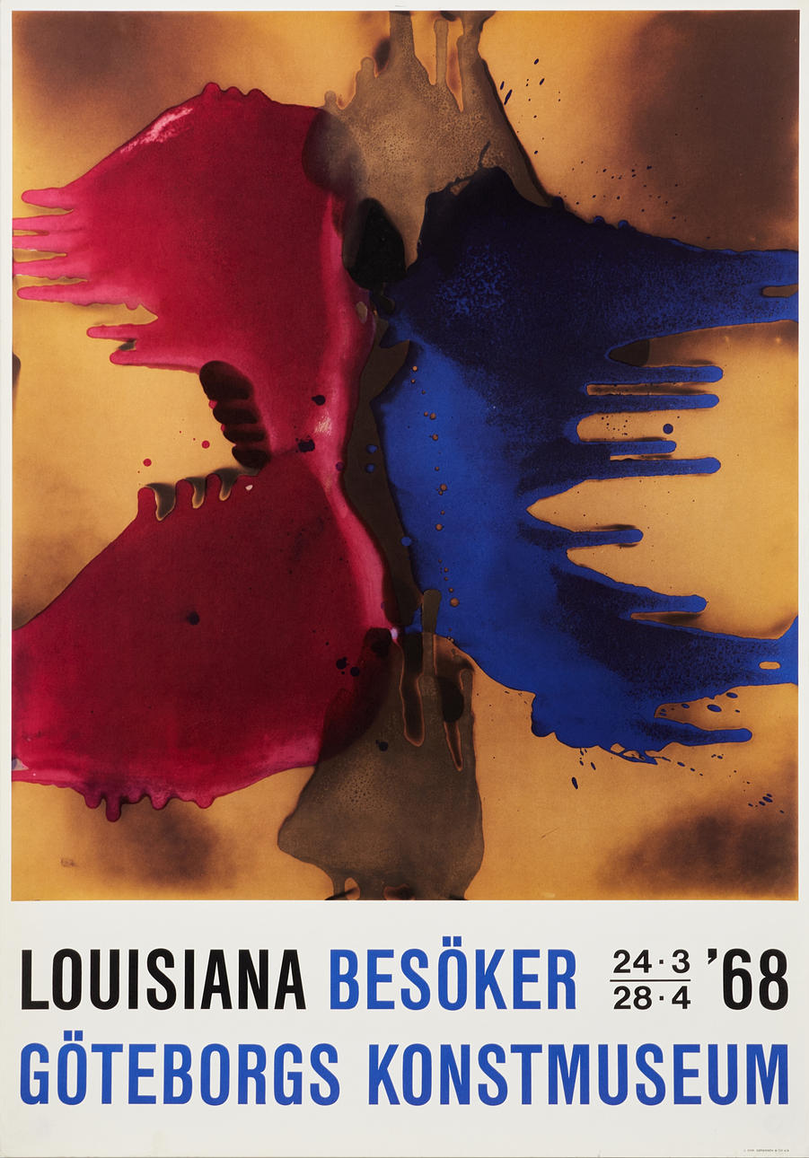 YVES KLEIN, Utställningsaffisch, 1968, Louisiana besöker Göteborgs konstmuseum