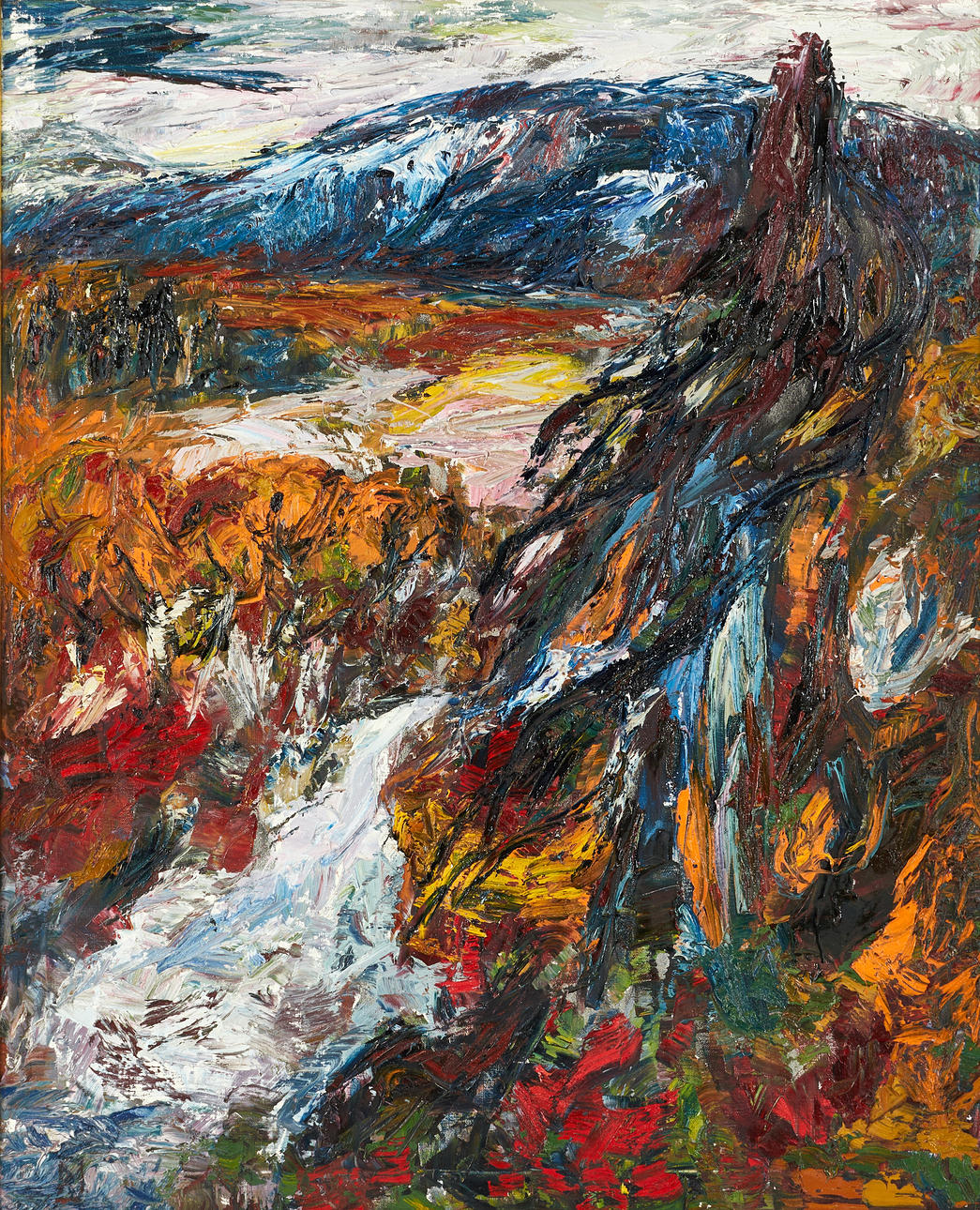 RAGNAR  JOHANSSON (1913-1997). Fjällandskap, monogramsignerad RJ, olja på duk