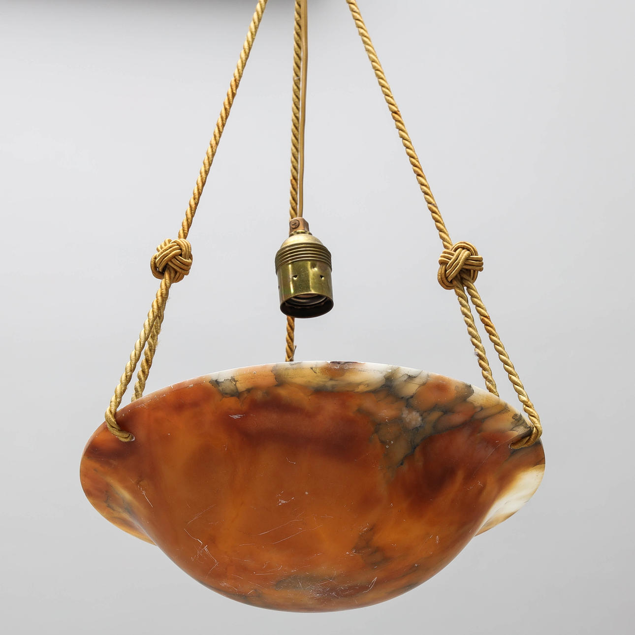 CEILING LAMP, hanging model, alabaster, one light source, Swedish Grace, first half of the 20th century.