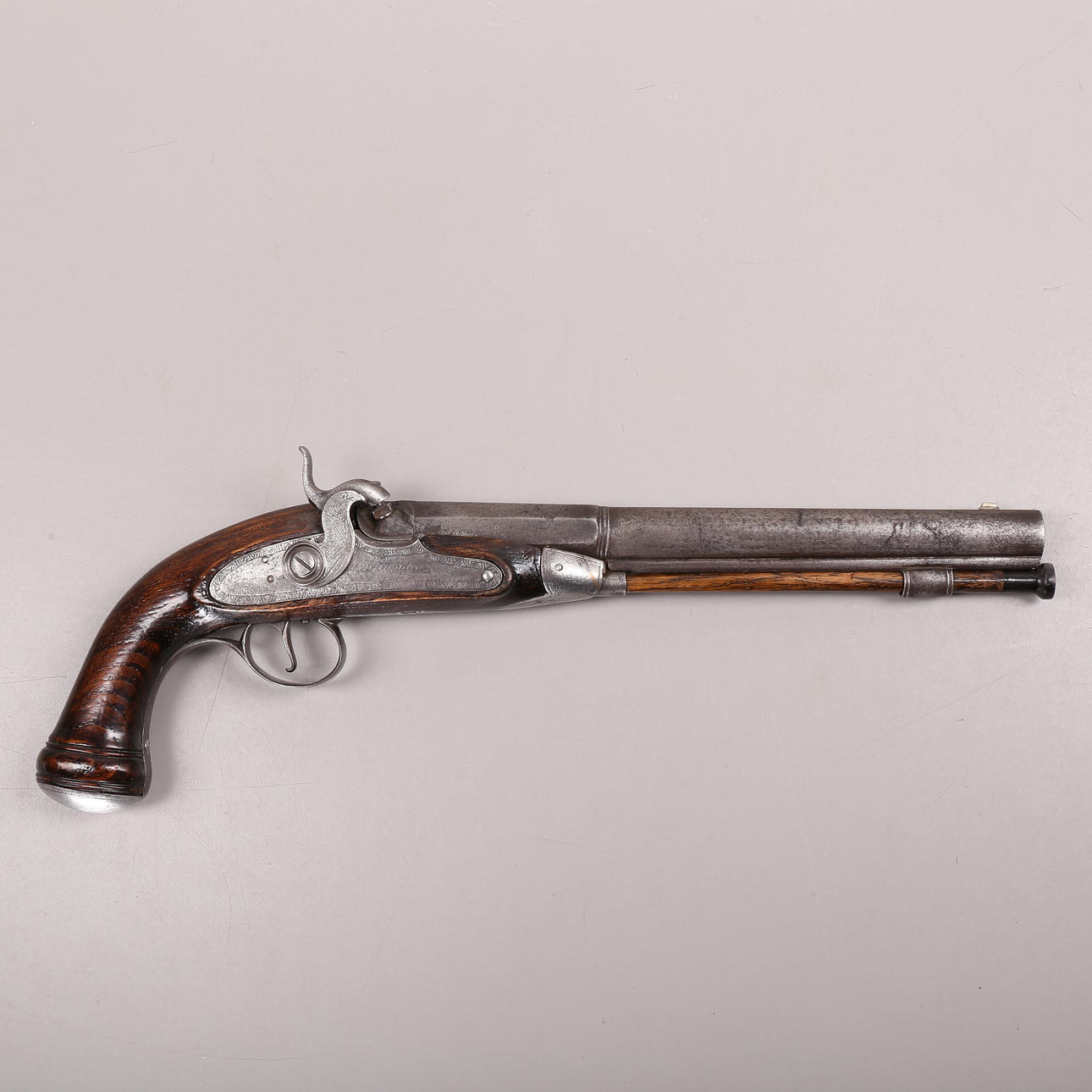 PERCUSSION PISTOL, Eskilstuna, 18th/19th century.
