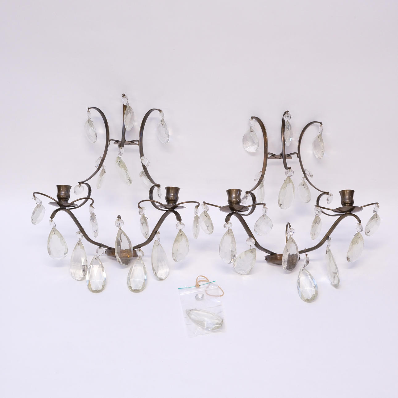WALL SCONCES, A PAIR.
