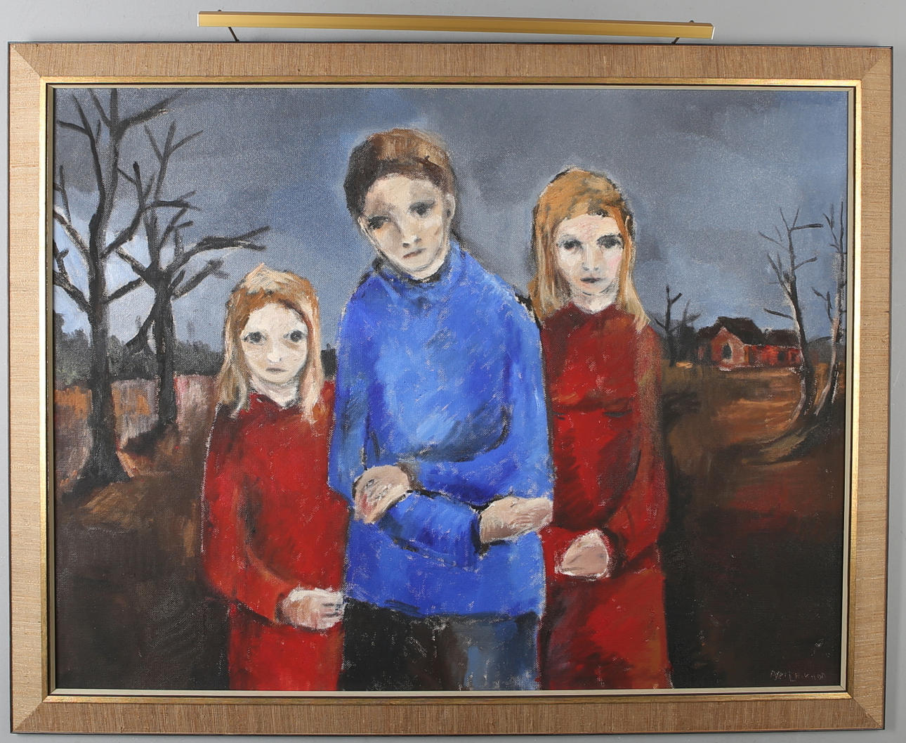 AXEL ERIKSSON. olja på pannå, signerad.