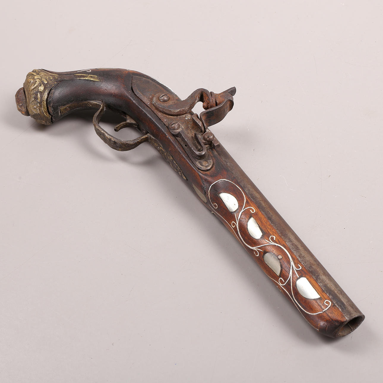 FLINTLOCK PISTOL, Oriental, replica, 20th century.