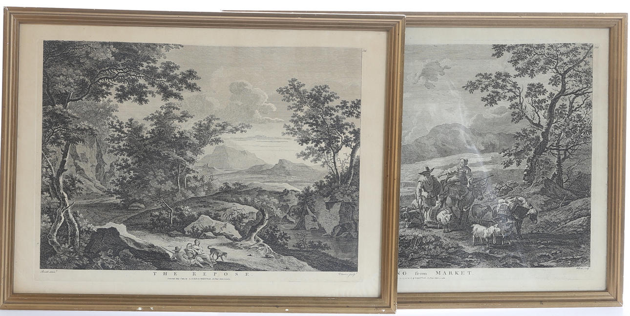 ENGRAVINGS, 2 pieces.