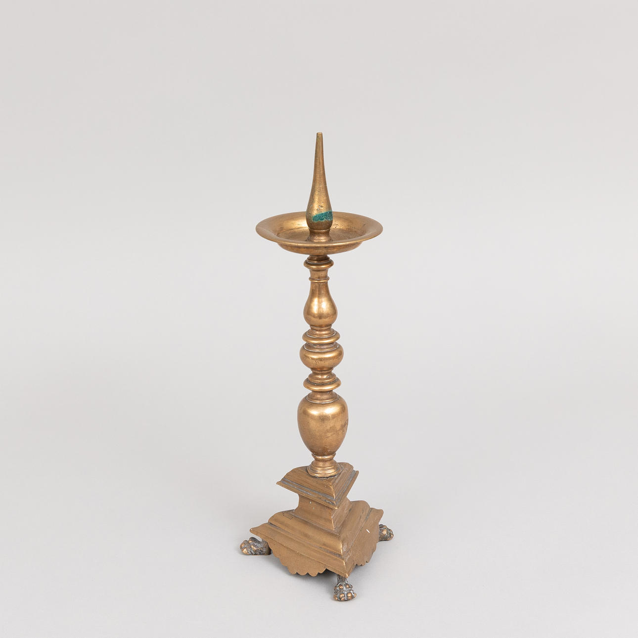 ALTAR CANDLESTICK, brass, Late Baroque, 18th century.
