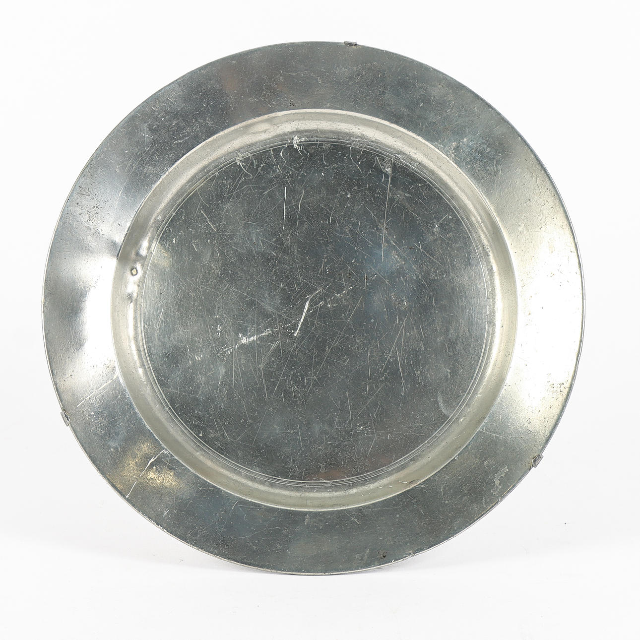 PLATE, pewter, 18th century.