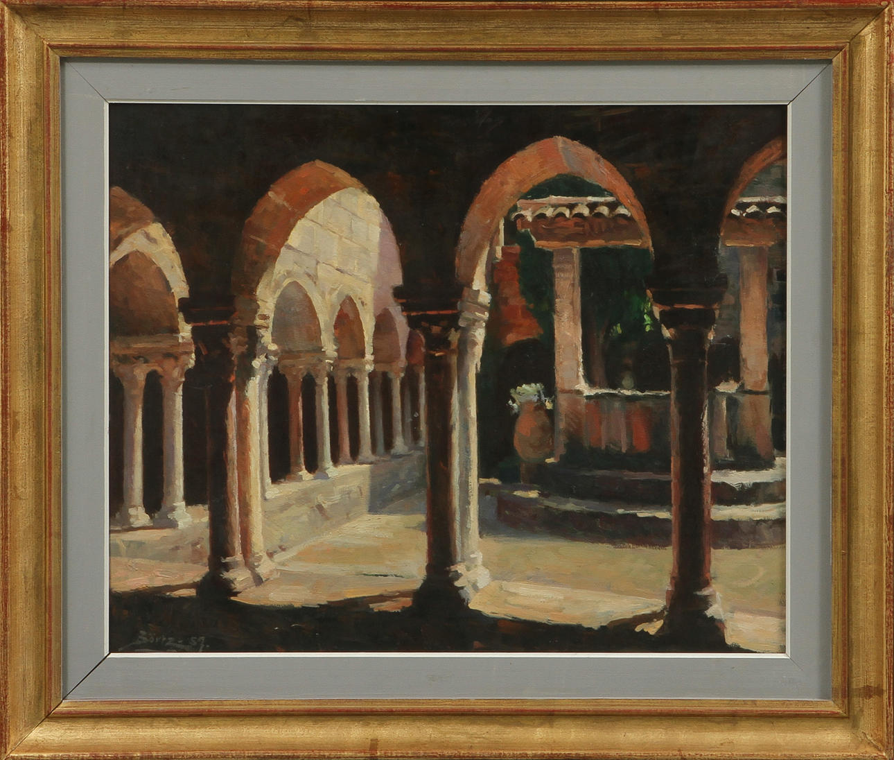 SIGVARD BÖRTZ. Motiv från Notre-Dame, olja på pannå, sign.