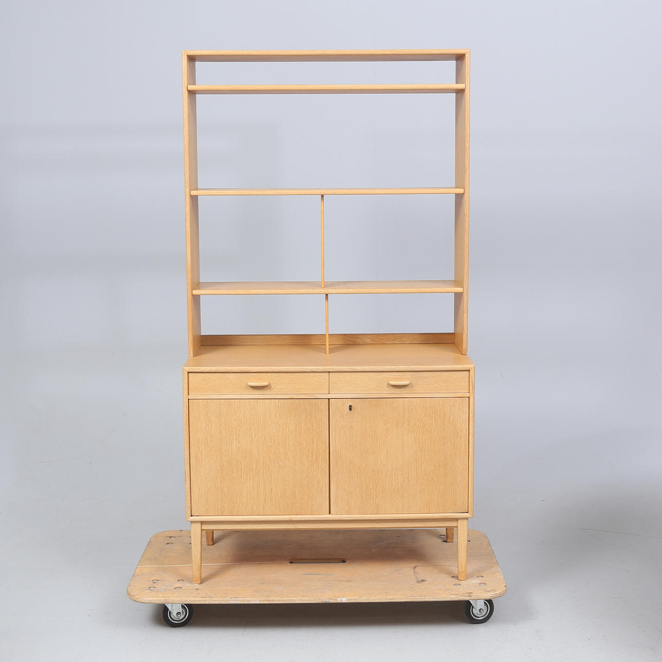 BOOKCASE, oak, 1960s.