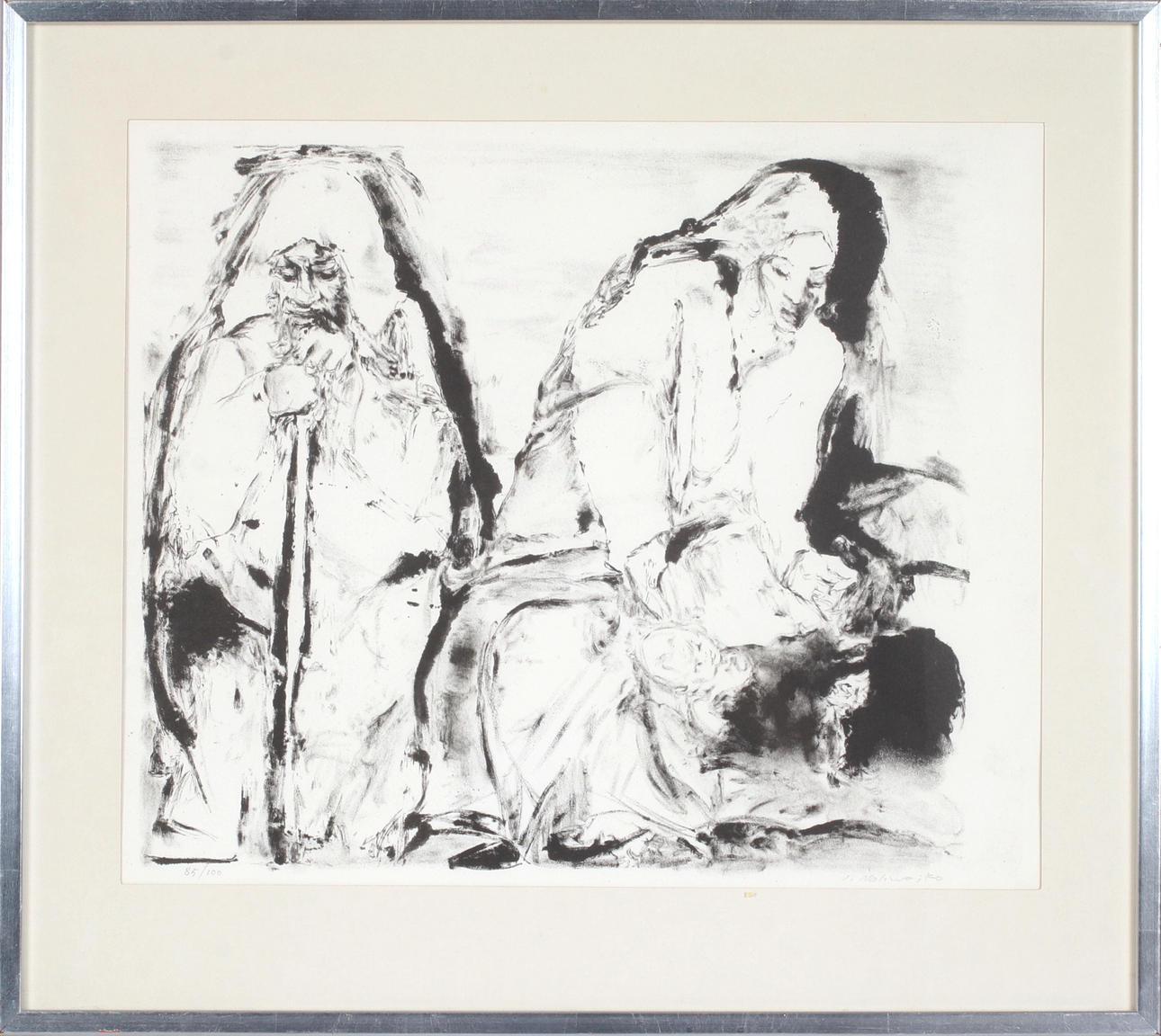 JAN NALIWAJKO. Figure composition, lithograph, signed 85/100.