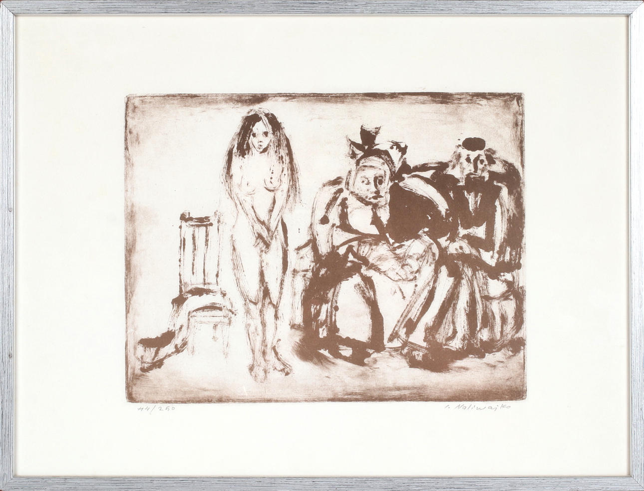 JAN NALIWAJKO. Figure composition, lithograph, signed and numbered 44/250.