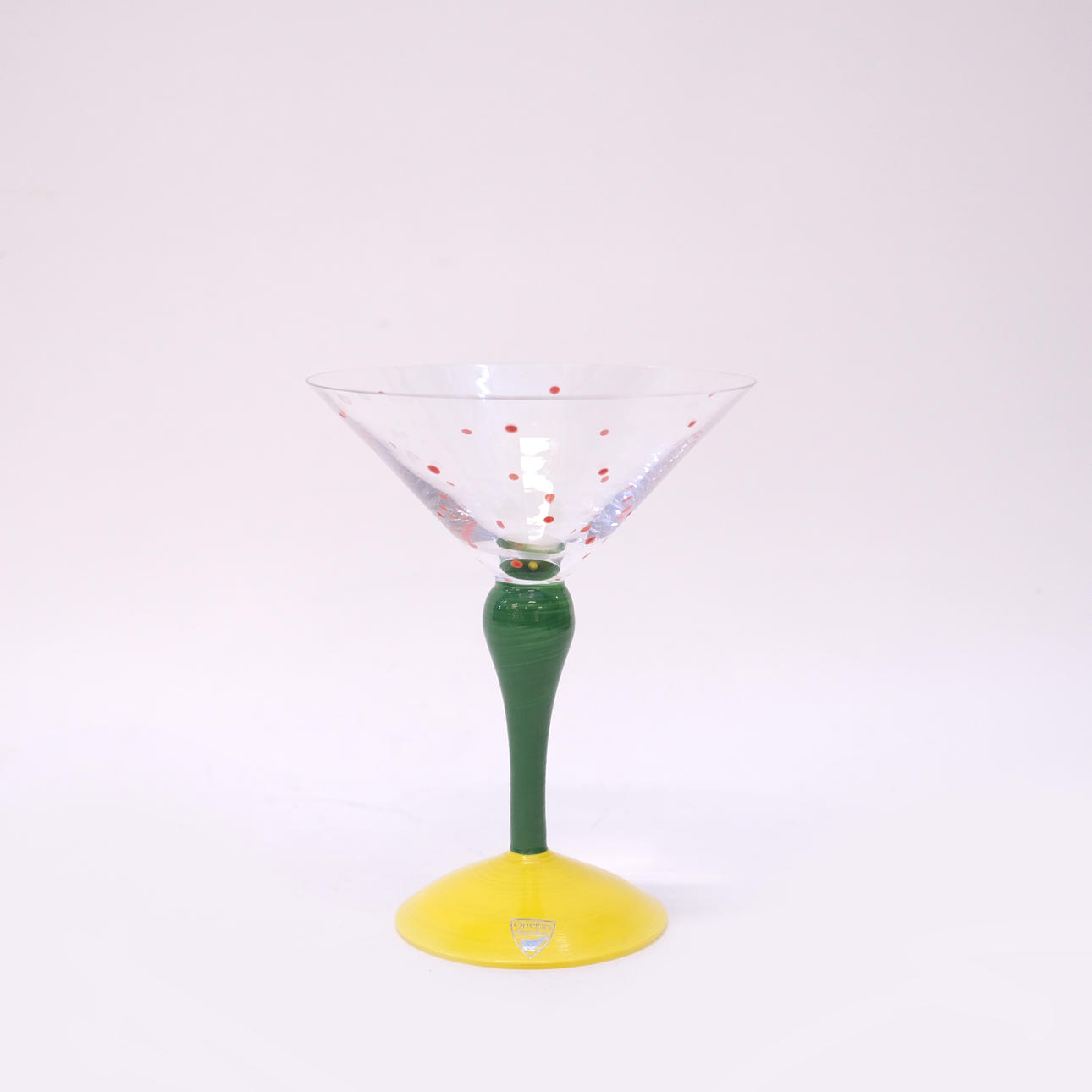 ANNE NILSSON. ORREFORS COCKTAIL GLASS " CLOWN ".