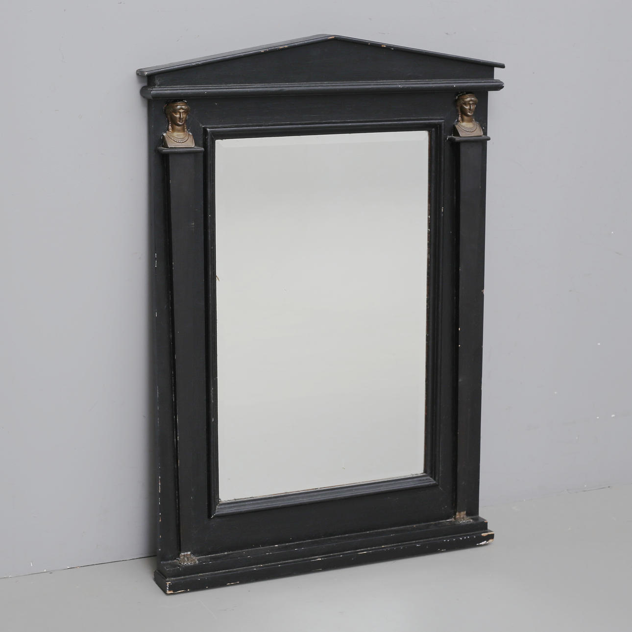 MIRROR, wood with bone details, Neo-Renaissance.