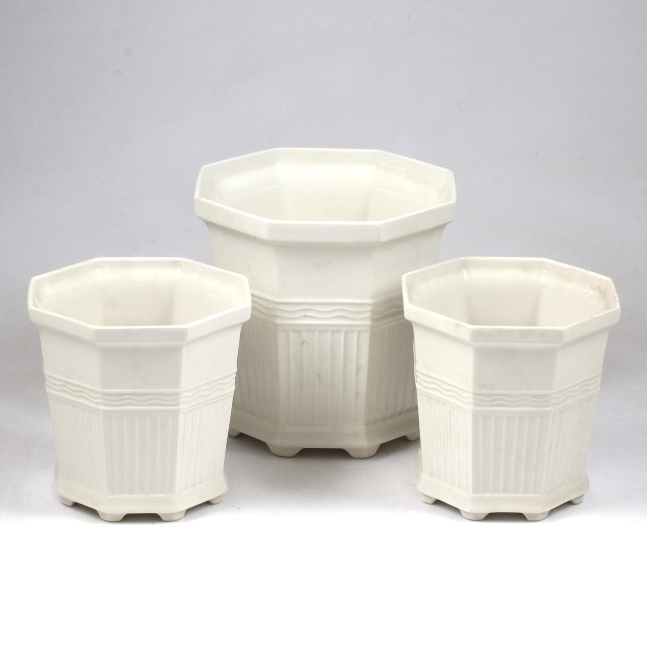 PRINS EUGEN. Cachepots, 3 pcs, "Waldemarsudde", Gustavsberg.