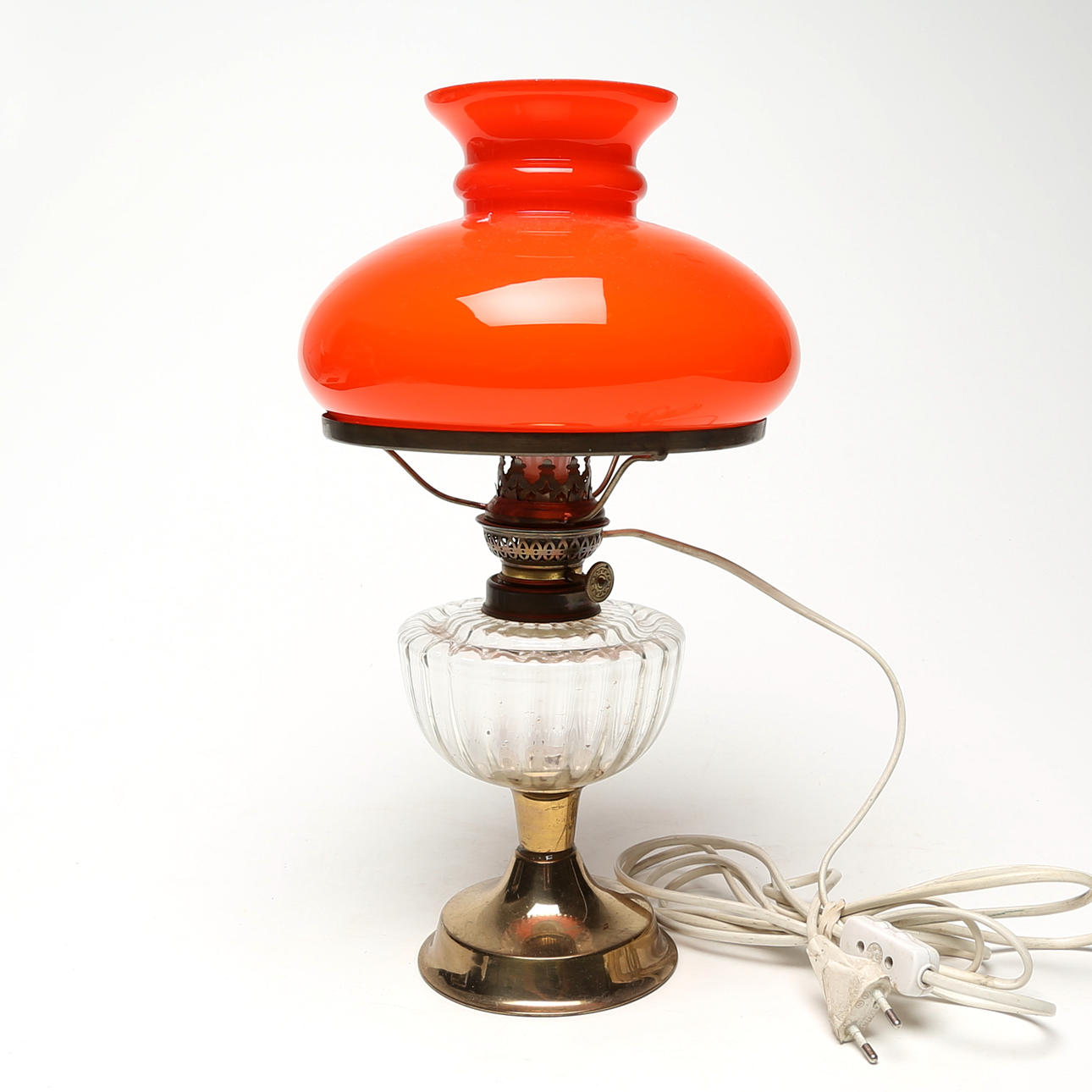 TABLE LAMP, glass/metal.