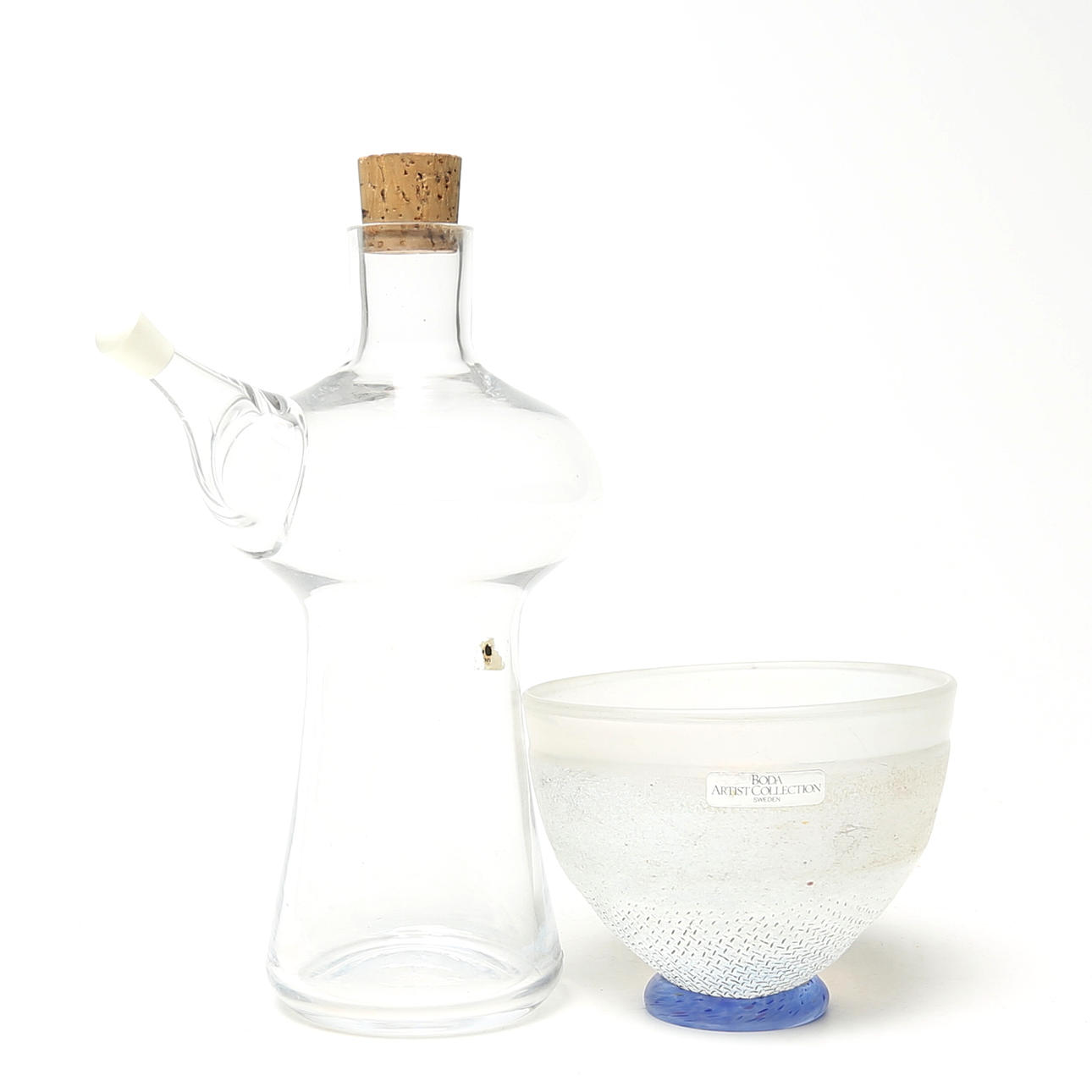 GLASS OBJECTS, 2 pcs, Bertil Vallien and Signe Persson-Melin.