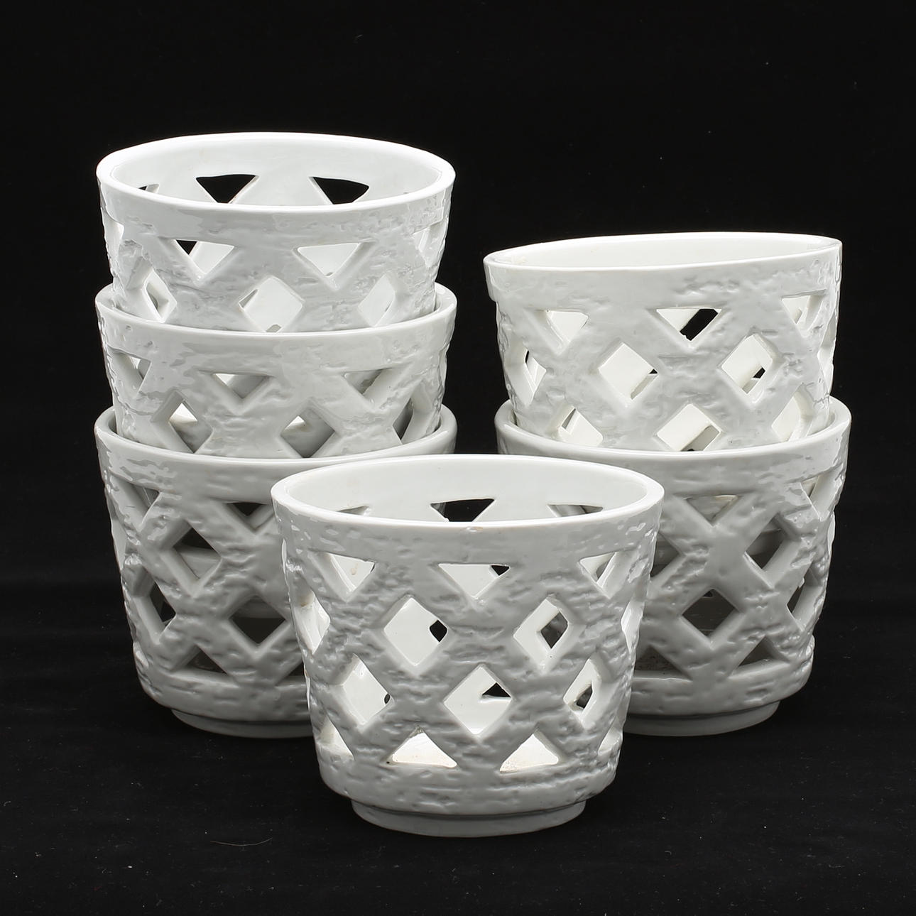 YTTERFODER, 6 st, stengods, Gunnar Nylund, Rörstrand.