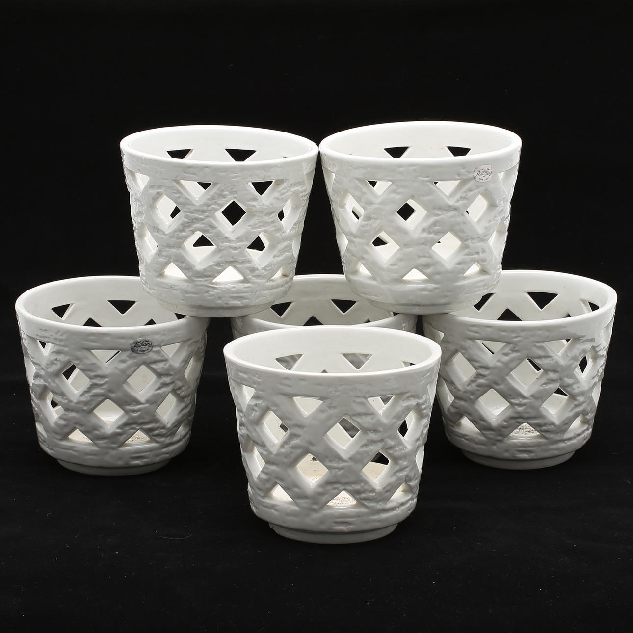 YTTERFODER, 6 st, stengods, Gunnar Nylund, Rörstrand.