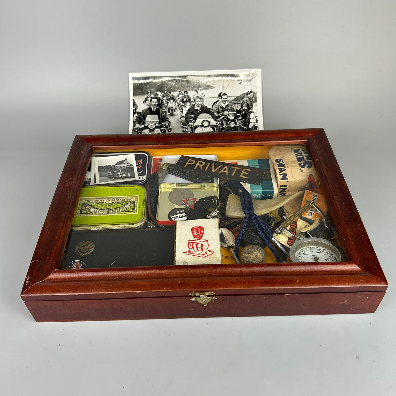 DISPLAY CASE AND CONTENTS.