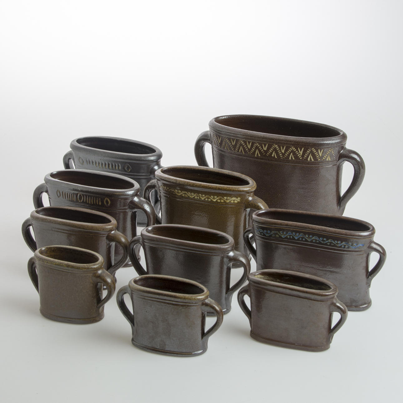 LJUSSTÖPARKRUS, 10 stycken, keramik, Wallåkra.