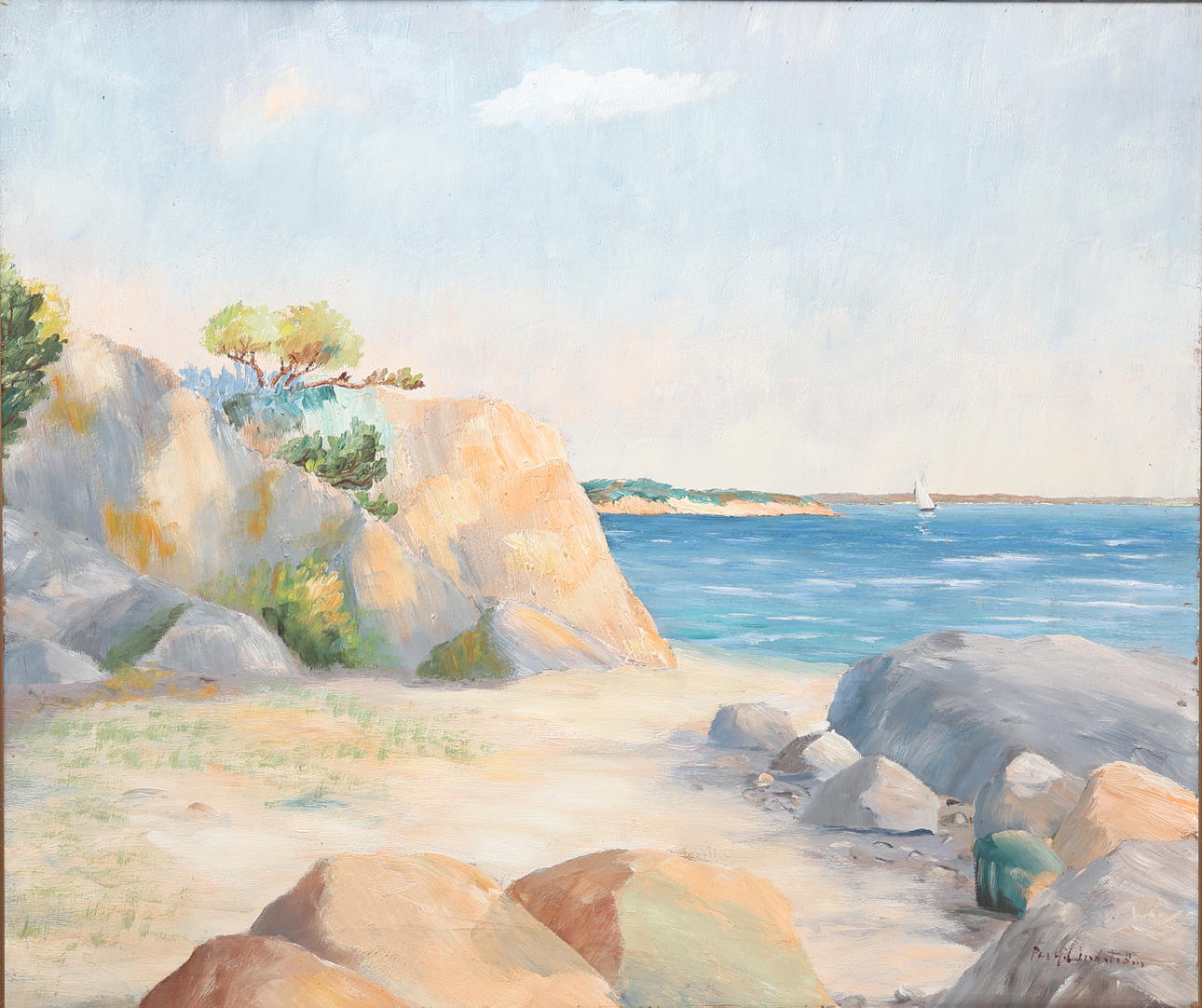 PER G LUNDSTRÖM. Oil on panel, signed.