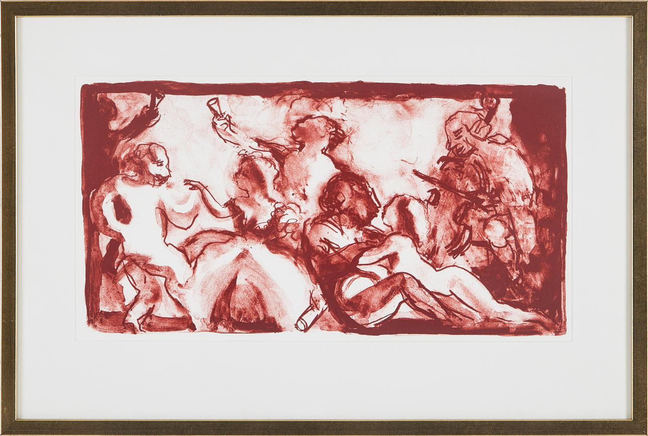 PETER DAHL. Colour composition, colour lithograph, unsigned.
