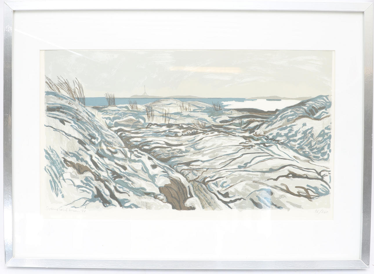 SVEN-OLOV EHREN. Landscape, colour lithograph, signed and numbered, dated 71.