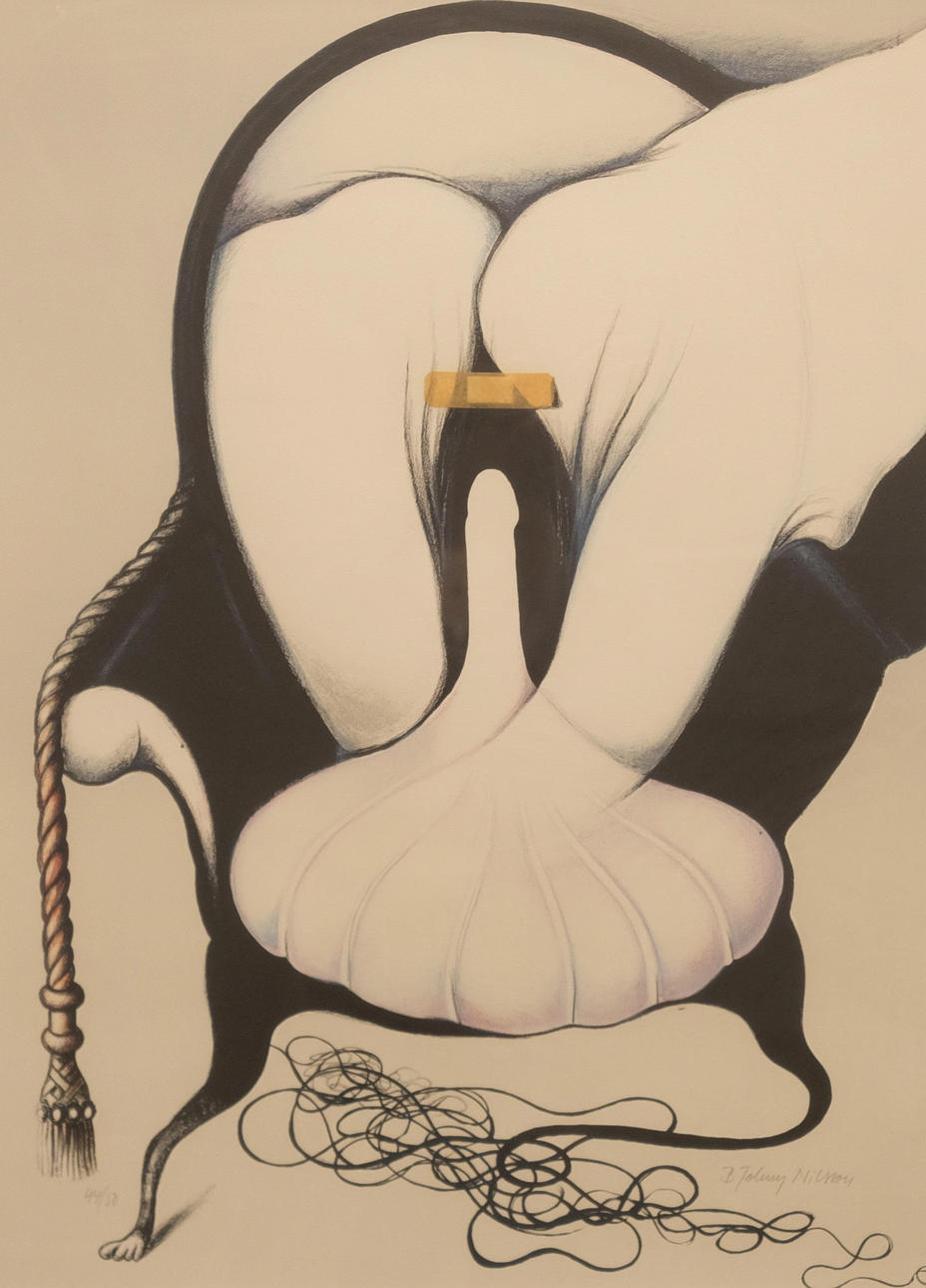 BERT JOHNNY NILSSON. COLOUR LITHOGRAPH, COMPOSITION WITH CHAIR AND PLASTER.