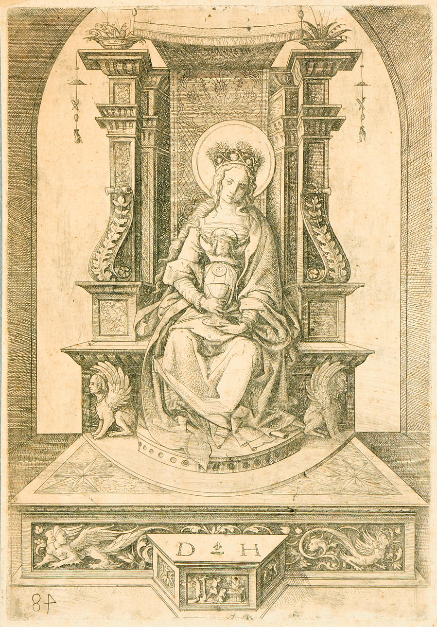 DANIEL HOPFER (C. 1470 – 1536). "Saint Barbara, Enthroned".