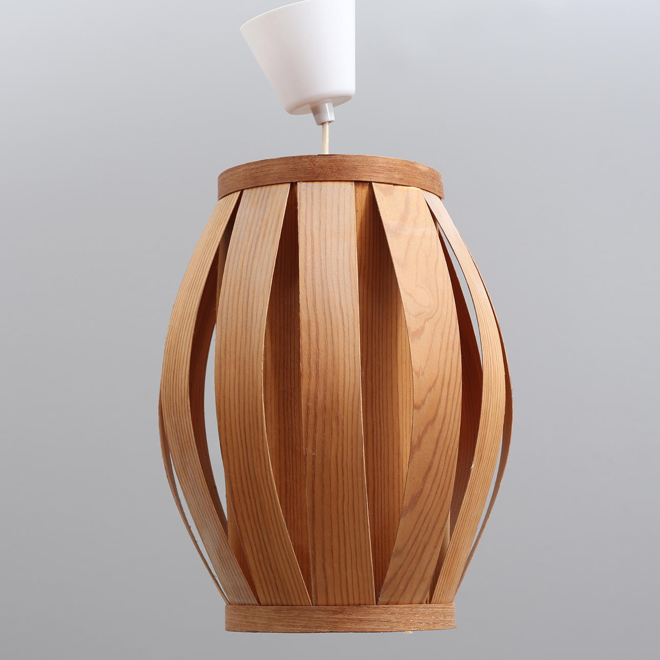 CEILING LAMP, wood shavings, 1970s.