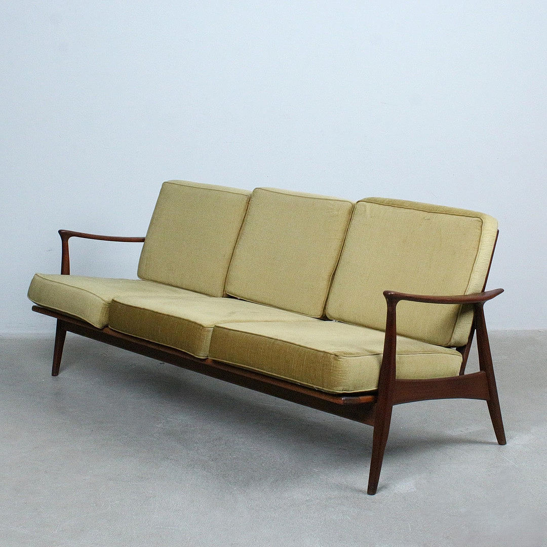 KNOLL ANTIMOTT. Sofa / three-seater, teak, 1960s.
