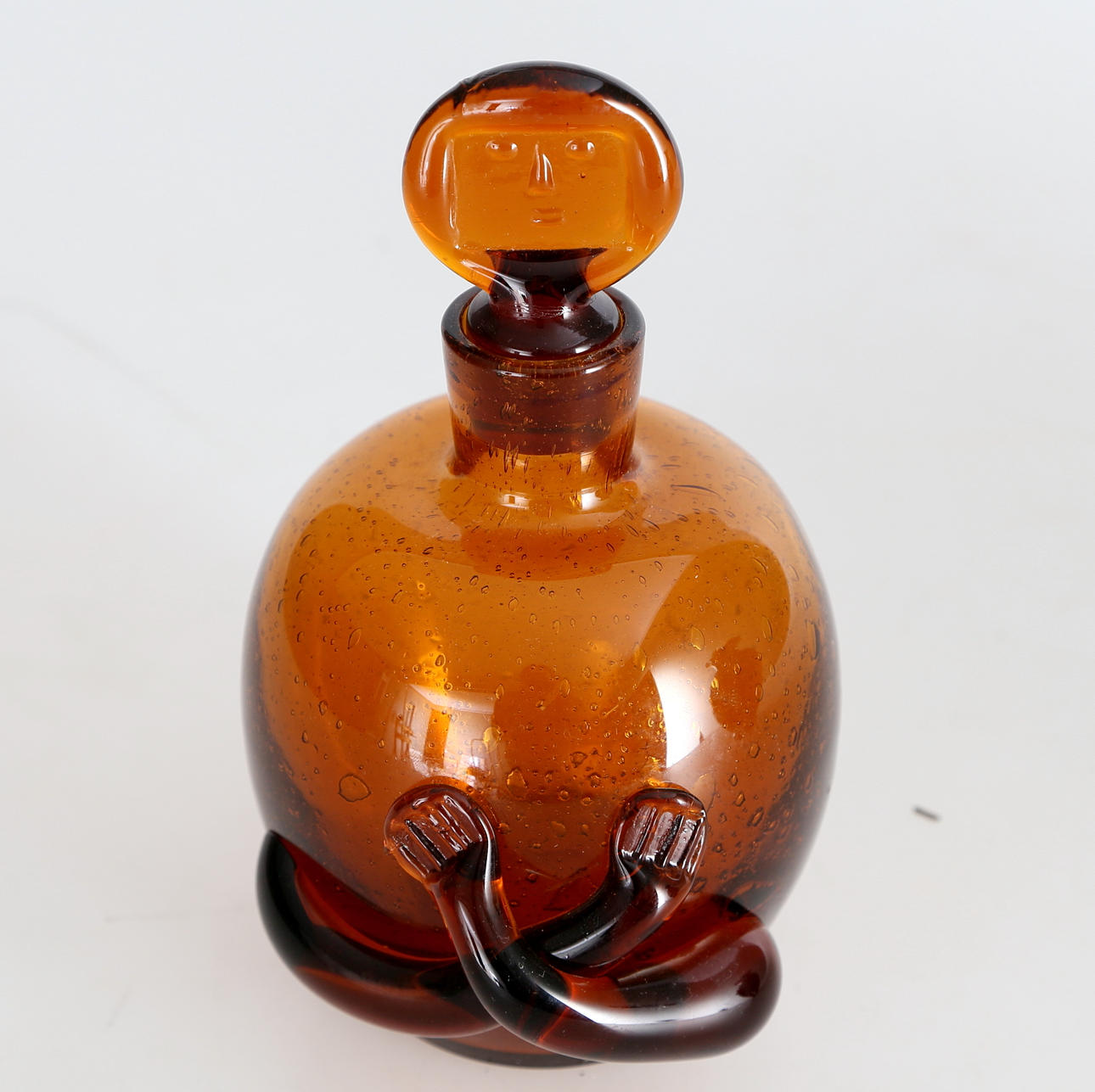 KARAFF, glas, Erik Höglund, Boda, signerad, 1900-tal.