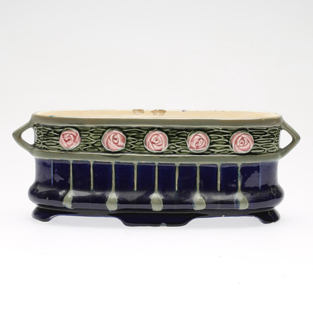 JARDINJÄR, majolika, omkring år 1900.