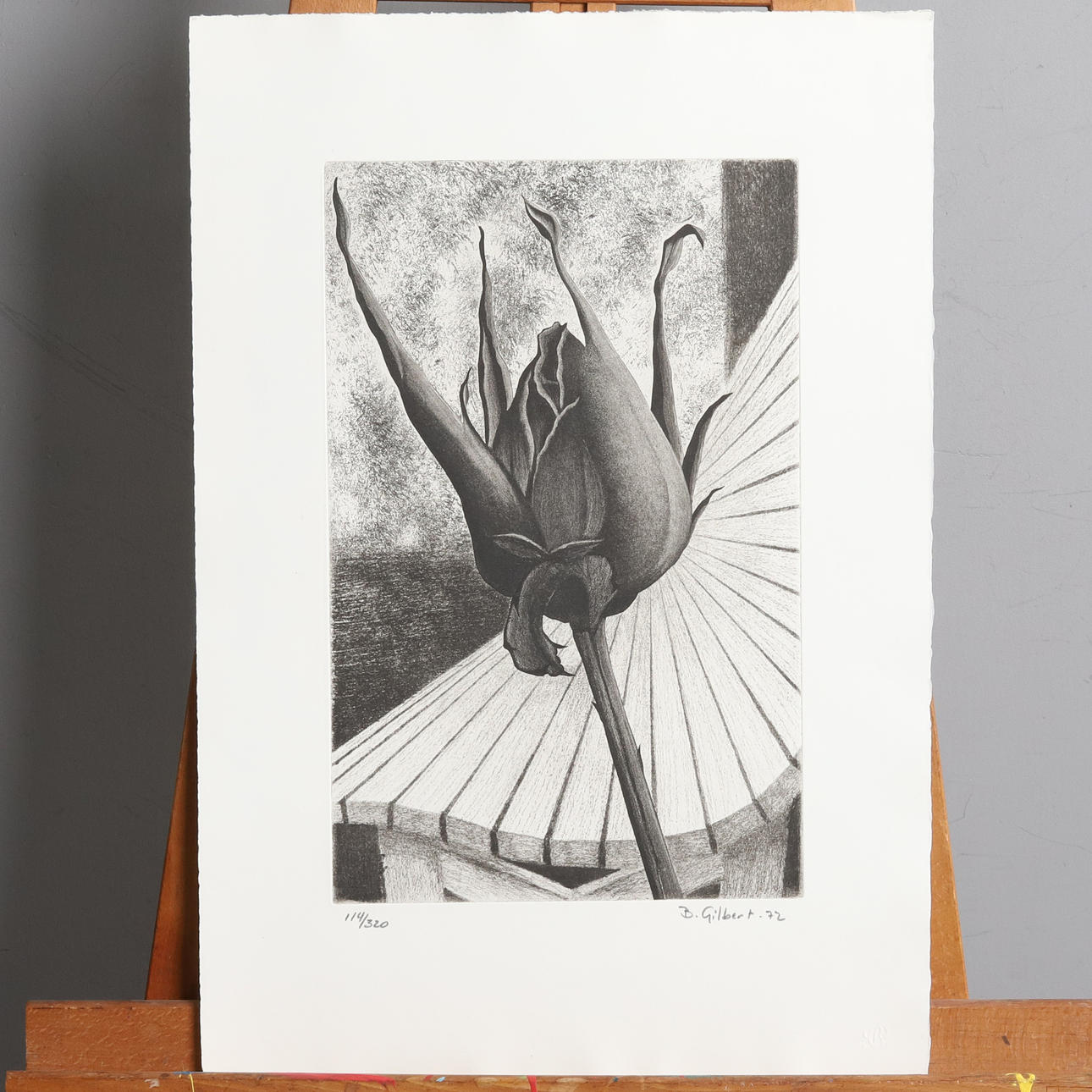 BENNIE GILBERT. ETCHING, “Rosen”, signed and dated -72.