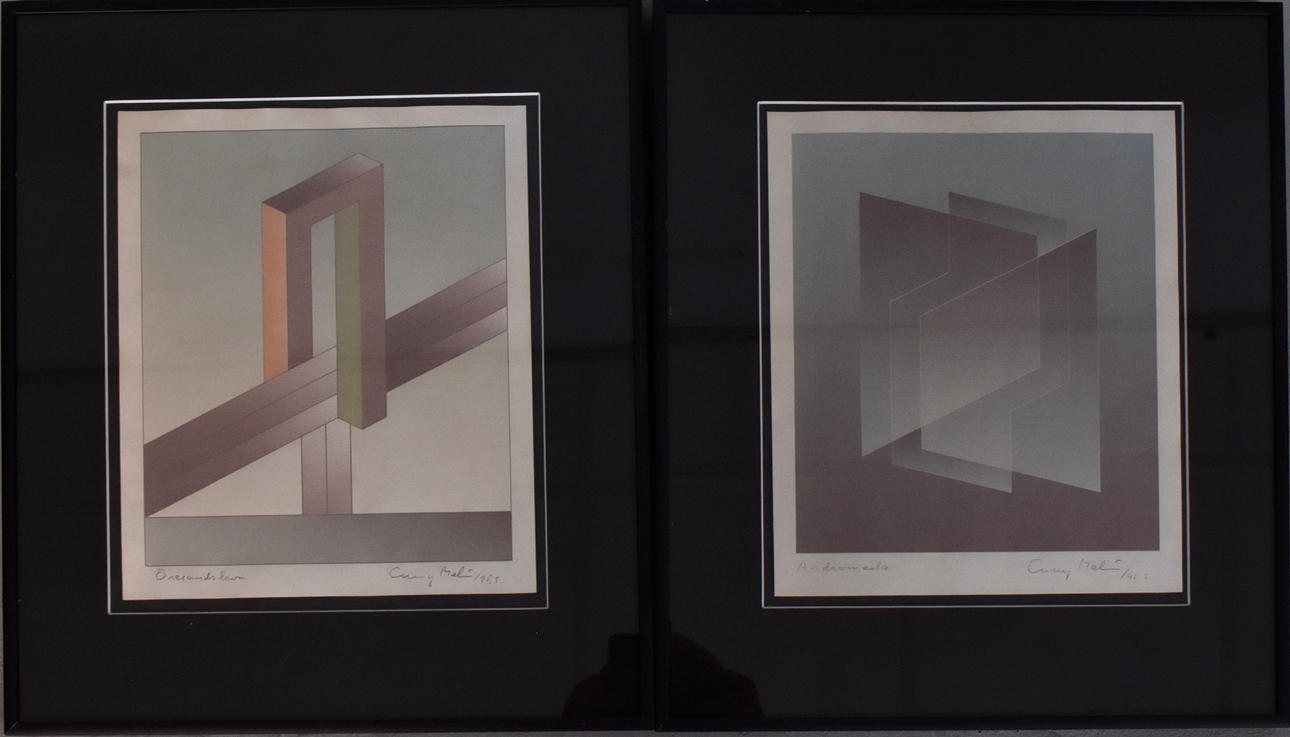 CURRY MELIN. Colour lithographs, 2 pieces.